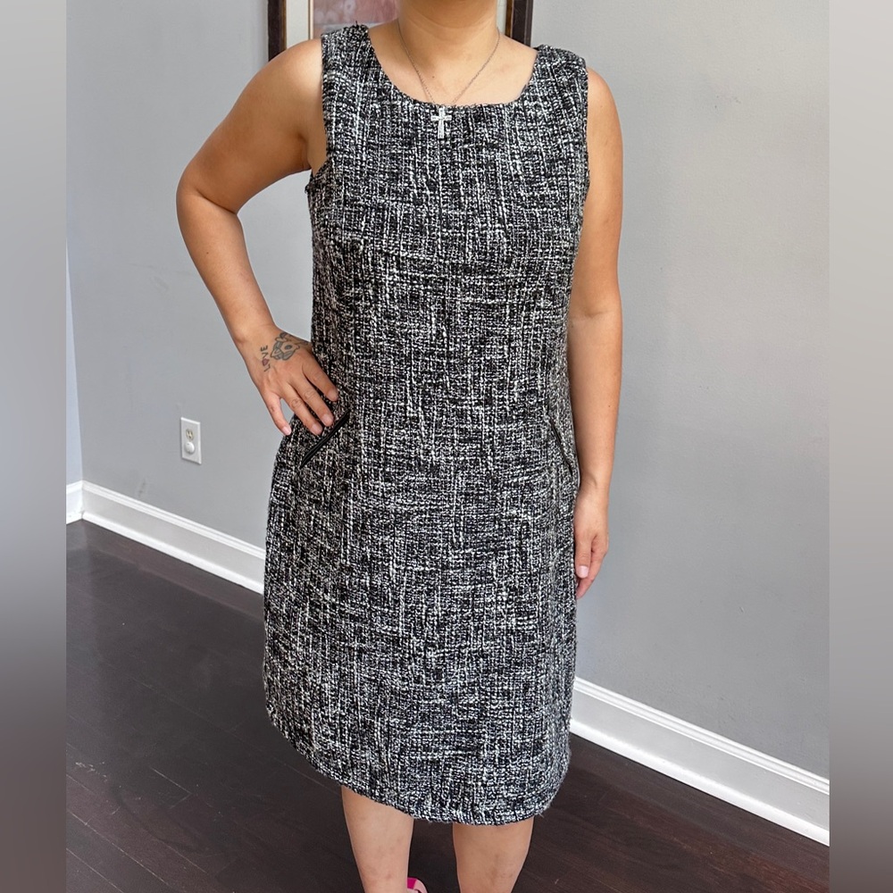 dana buchman tweed dress size 10